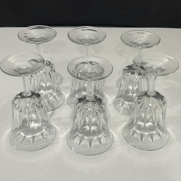 Vintage Arcoroc France crystal wine cordial glasses regency star 5.25” - Picture 11 of 16